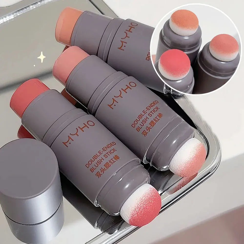 Blush em Bastão Duplo com Cor Intensa, Acabamento Matte Natural e Longa Duração – Blush Cremoso Monocromático