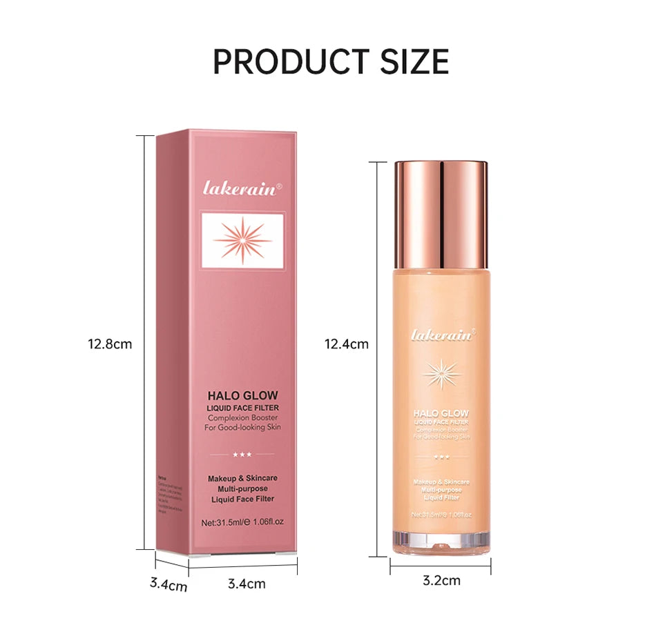 Iluminador Líquido 2 em 1 (Skincare e Primer): Contorno Facial, Hidratação, Iluminação, Bronzer e Efeito Glow para Rosto e Corpo
