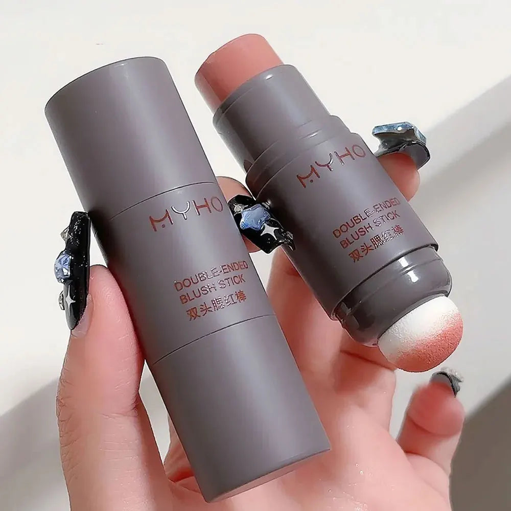Blush em Bastão Duplo com Cor Intensa, Acabamento Matte Natural e Longa Duração – Blush Cremoso Monocromático